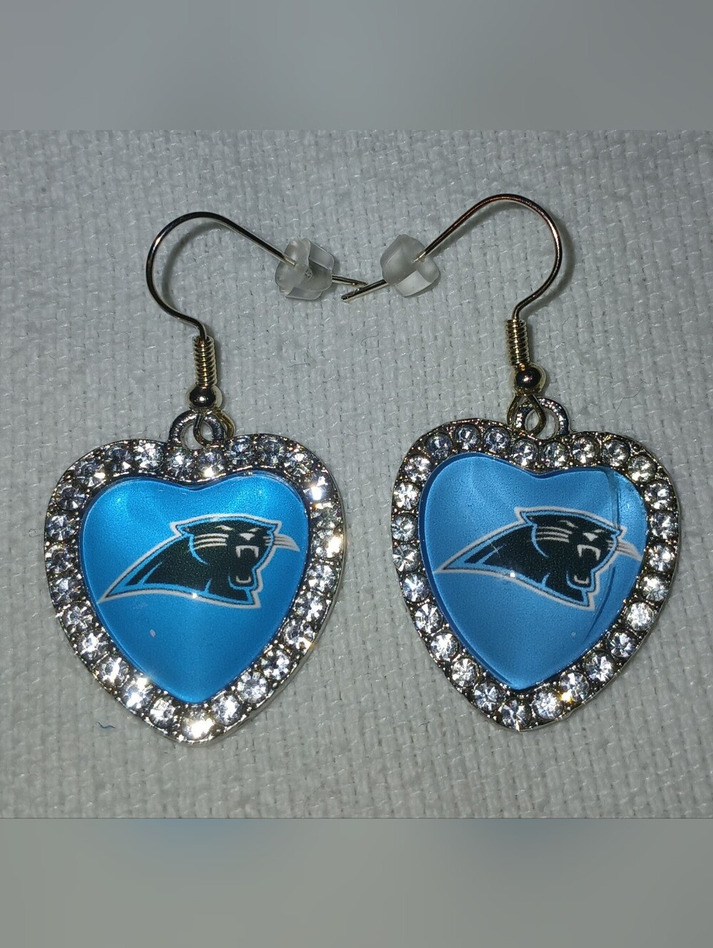 NWT Handcrafted Blue Heart Crystal Drop Earrings - Women's Jewelry